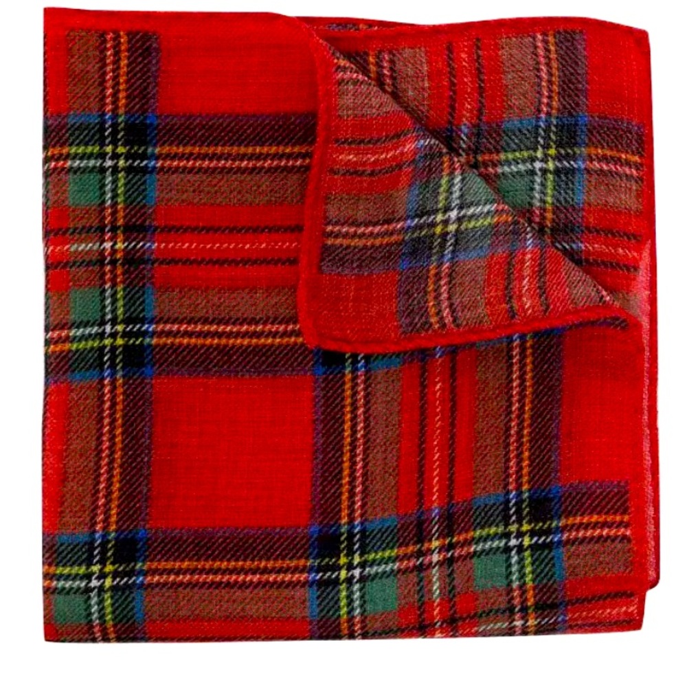 Ralph Lauren Holiday Red Tartan Plaid throw blanket